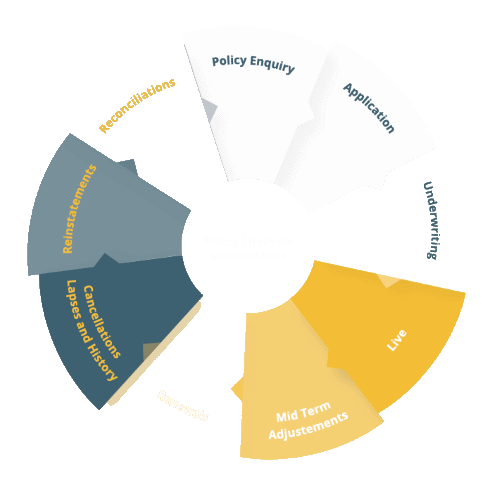 Full and flexible policy administration lifecycle